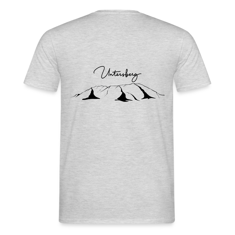 Untersberg Männer Premium T-Shirt vers. Farben 4xDruck Schwarz - Grau meliert