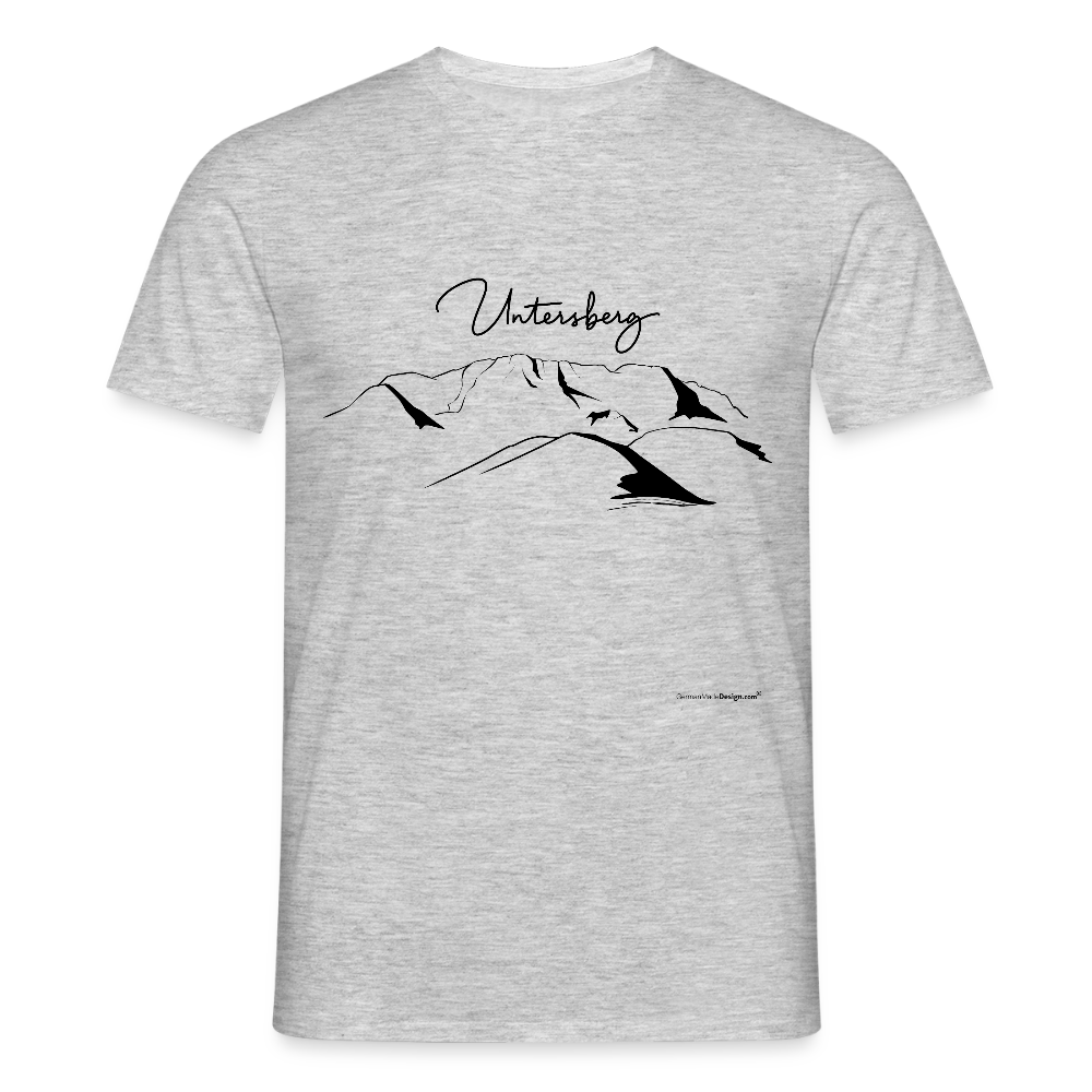 Untersberg Männer Premium T-Shirt Grau meliert 1xDruck Schwarz - Grau meliert