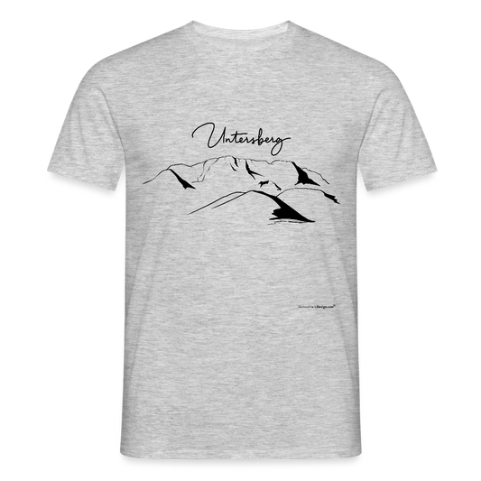 Untersberg Männer Premium T-Shirt Grau meliert 1xDruck Schwarz - Grau meliert
