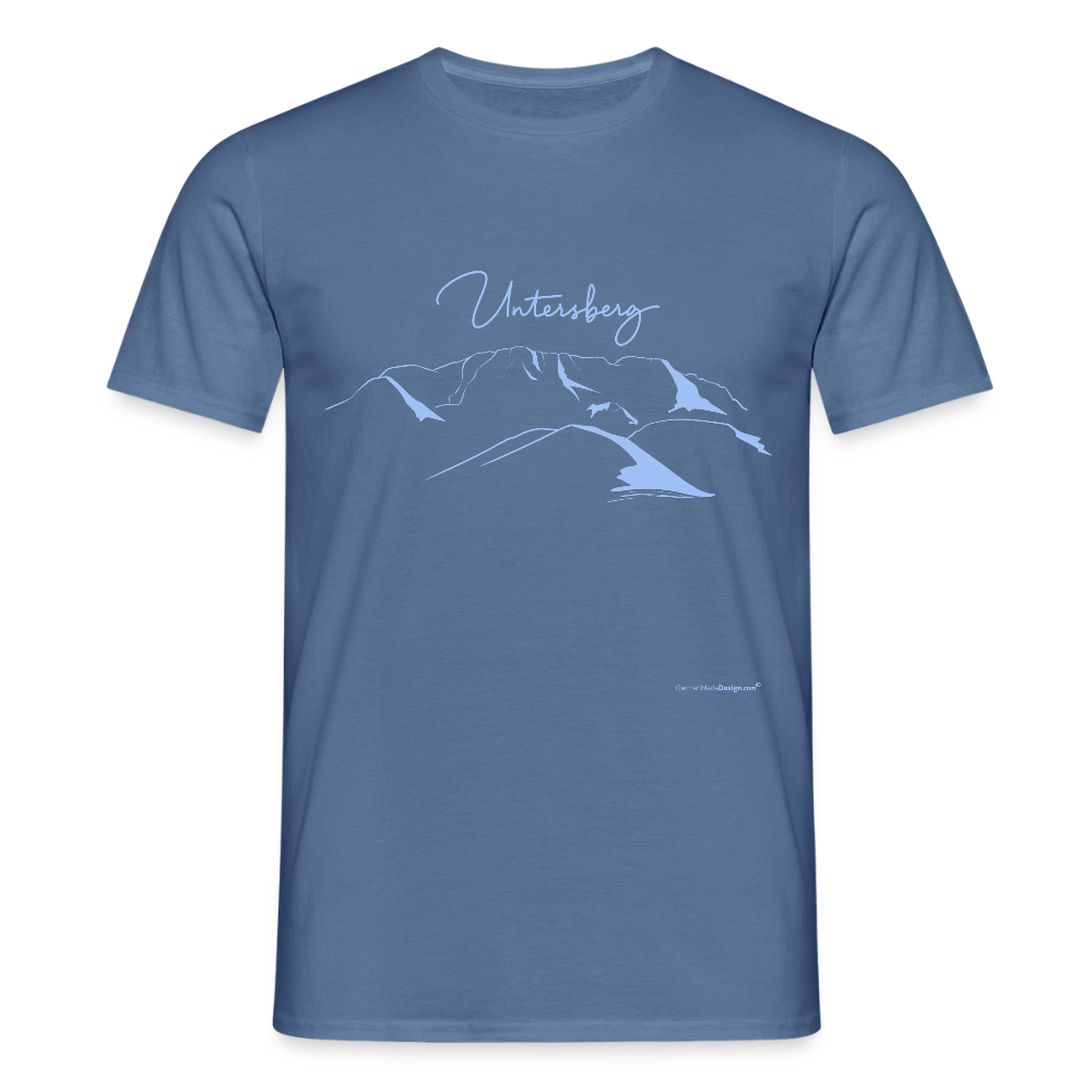 Untersberg Männer Premium T-Shirt Taubenblau 4xDruck Himmelblau - Taubenblau 