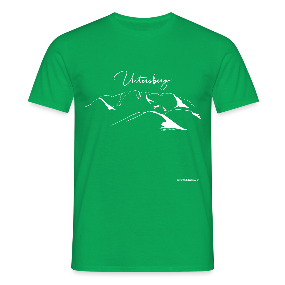 Untersberg Männer Premium T-Shirt vers. Farben 4xDruck Weiss - Kelly Green