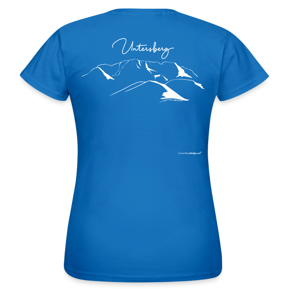 Untersberg Frauen T-Shirt vers. Farben 2xDruck weiß - Royalblau