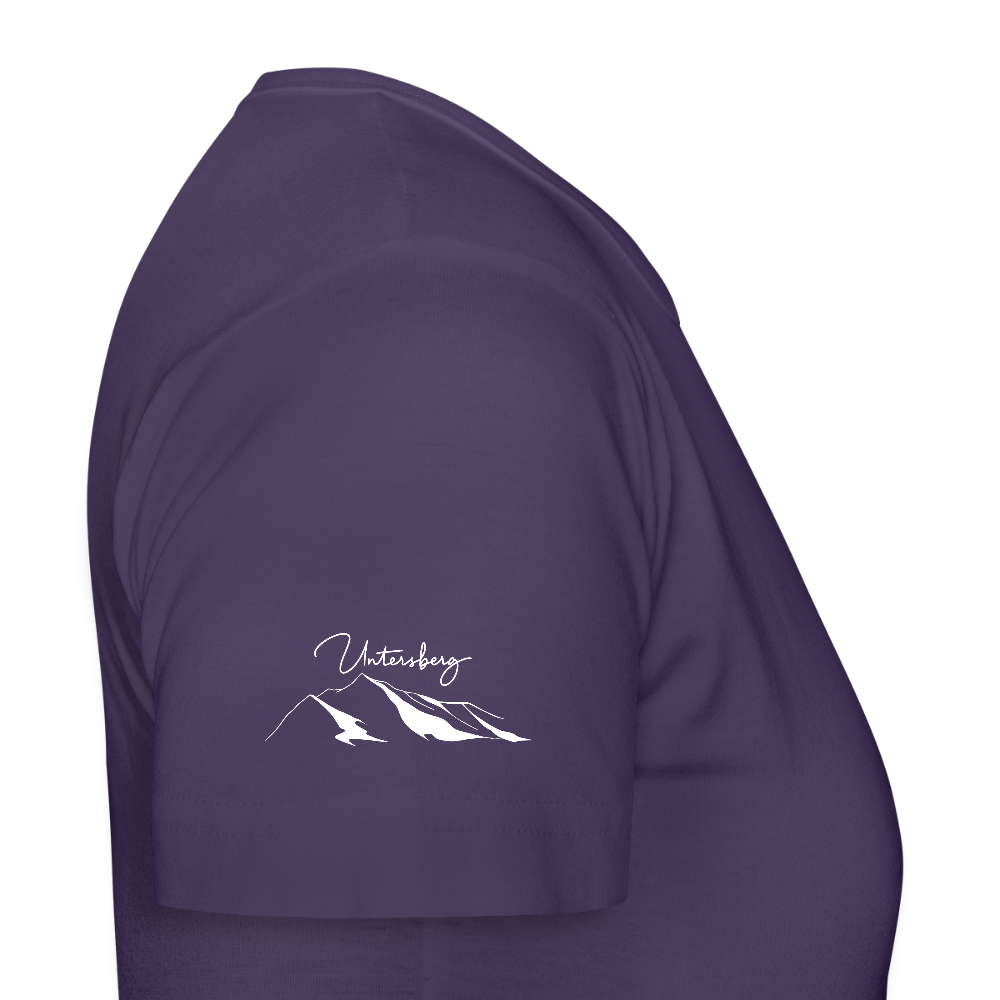 Untersberg Frauen Premium T-Shirt vers. Farben 4xDruck Weiss - Dunkellila