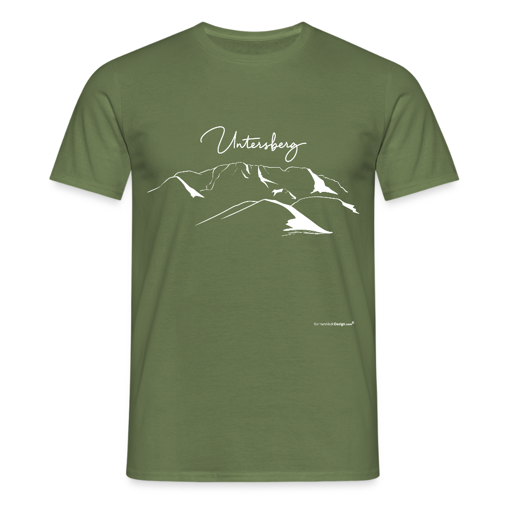 Untersberg Männer Premium T-Shirt in vers. Farben 1xDruck Weiss - Militärgrün