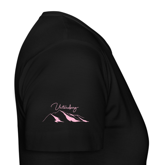 Untersberg Frauen Premium T-Shirt Antrazith 4xDruck Rosa - Schwarz