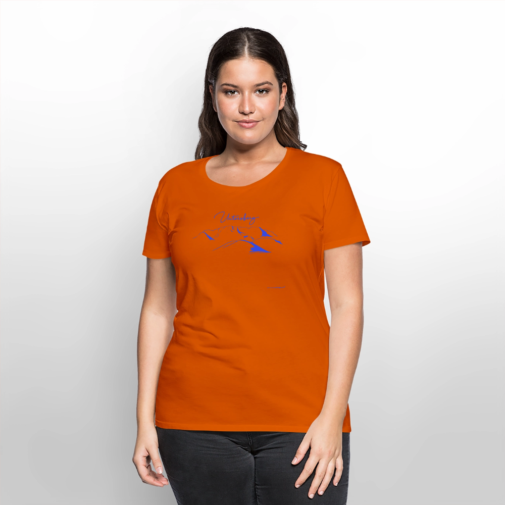 Untersberg Frauen Premium T-Shirt vers. Farben Azurblau - Orange 