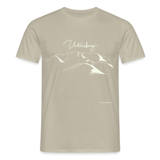Untersberg Männer Premium T-Shirt Asphalt 1xDruck Hellbeige - Sandbeige