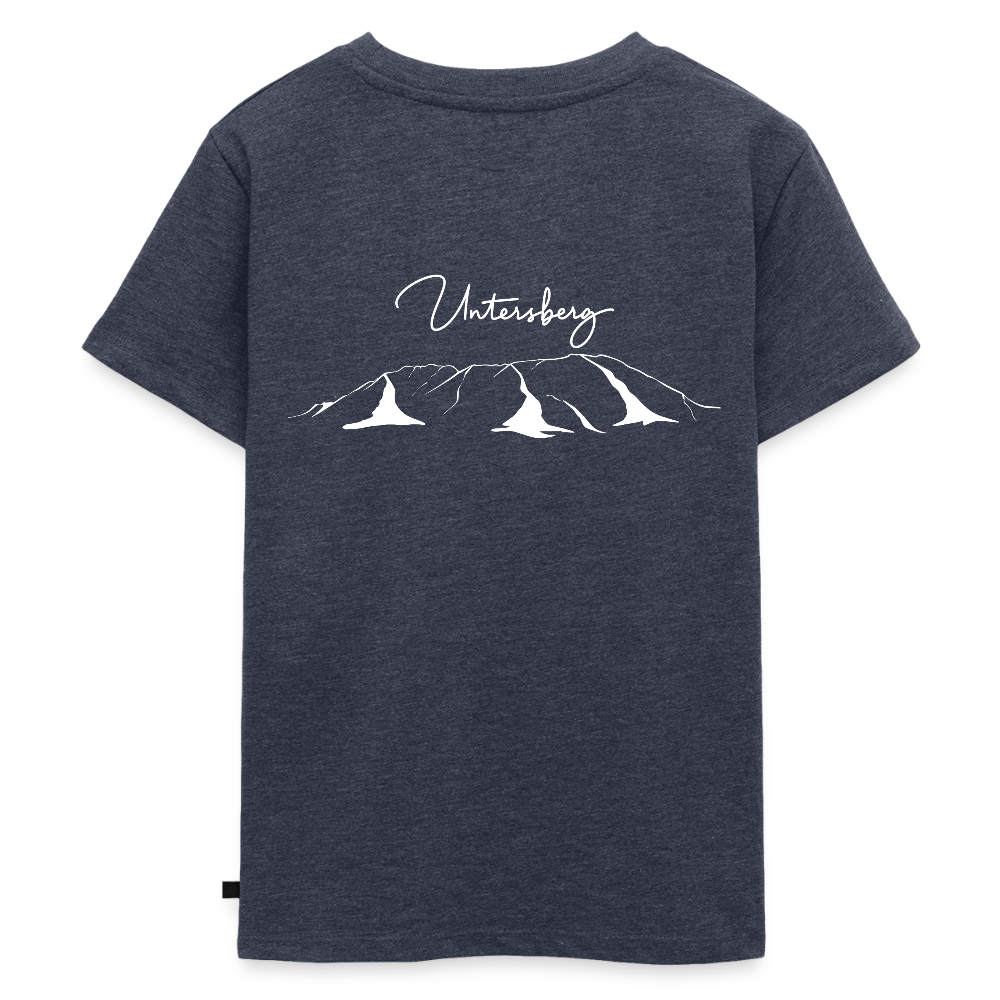 Untersberg Kinder Premium T-Shirt vers. Farben 2xDruck Weiß - Jeansblau 