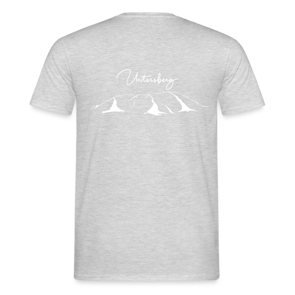 Untersberg Männer Premium T-Shirt vers. Farben 2xDruck Weiss - Grau meliert