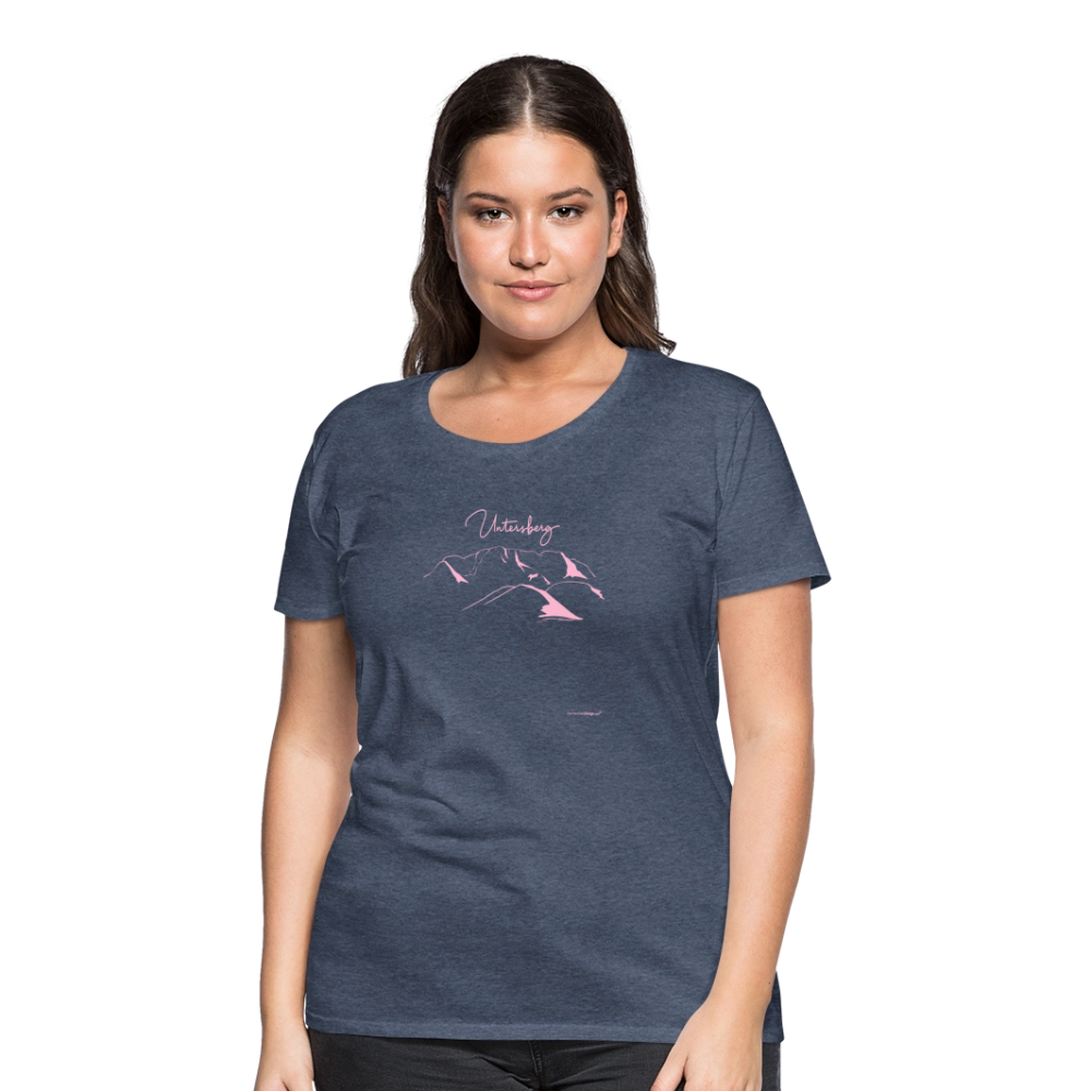 Untersberg Frauen Premium T-Shirt vers. Farben 1xDruck Rosa - Blau meliert