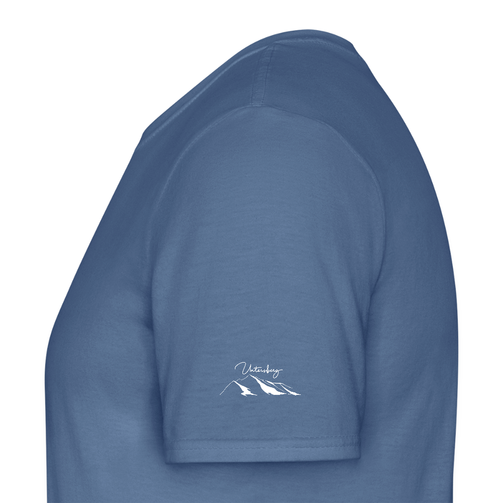 Untersberg Männer Premium T-Shirt vers. Farben 4xDruck Weiss - Taubenblau 