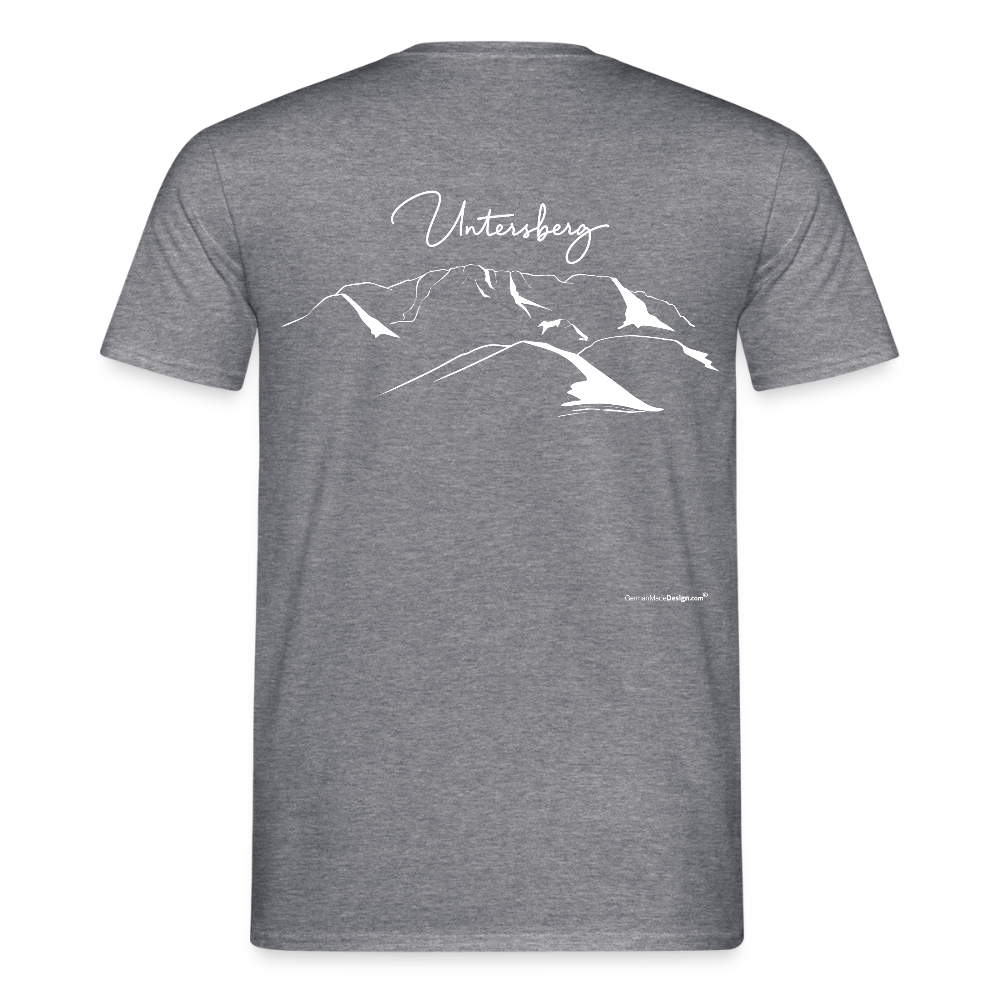 UNTERSBERG Schriftzug - Männer T-Shirt Premium Qualität - Graphit meliert