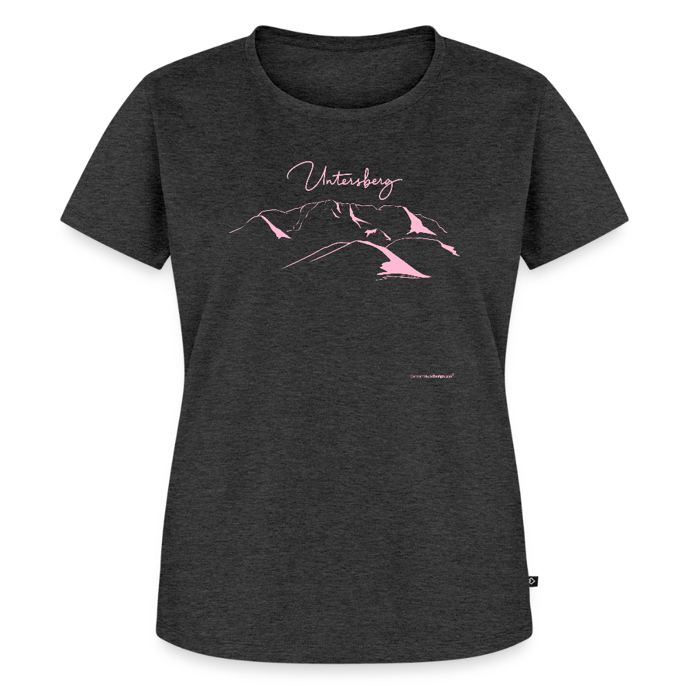 Untersberg Frauen Premium T-Shirt vers. Farben 1xDruck Rosa - Anthrazit meliert