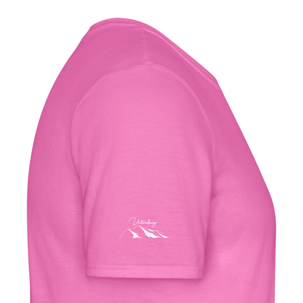 Untersberg Männer Premium T-Shirt vers. Farben 4xDruck Weiss - Pink