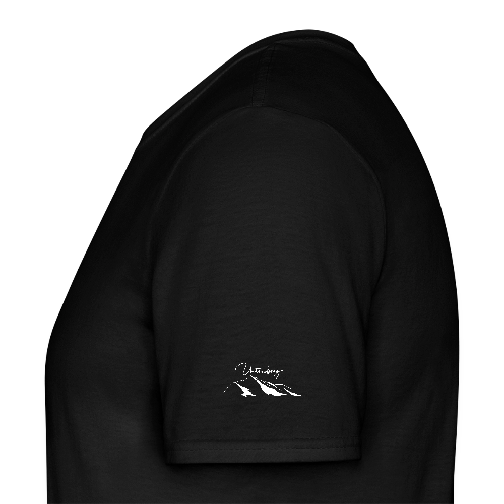 Untersberg Männer Premium T-Shirt Schwarz 4xDruck Weiss - Schwarz