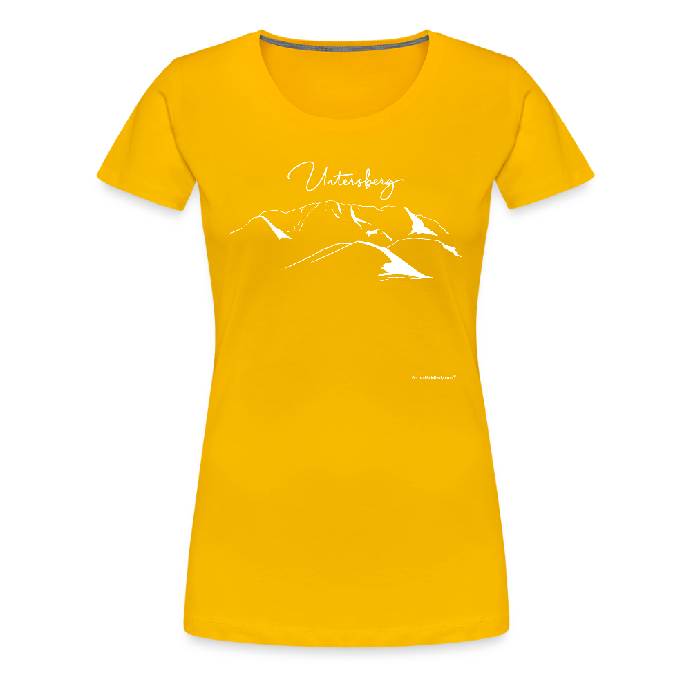 Untersberg T-Shirts Frauen vers. Farben 1xDruck weiss - Sonnengelb