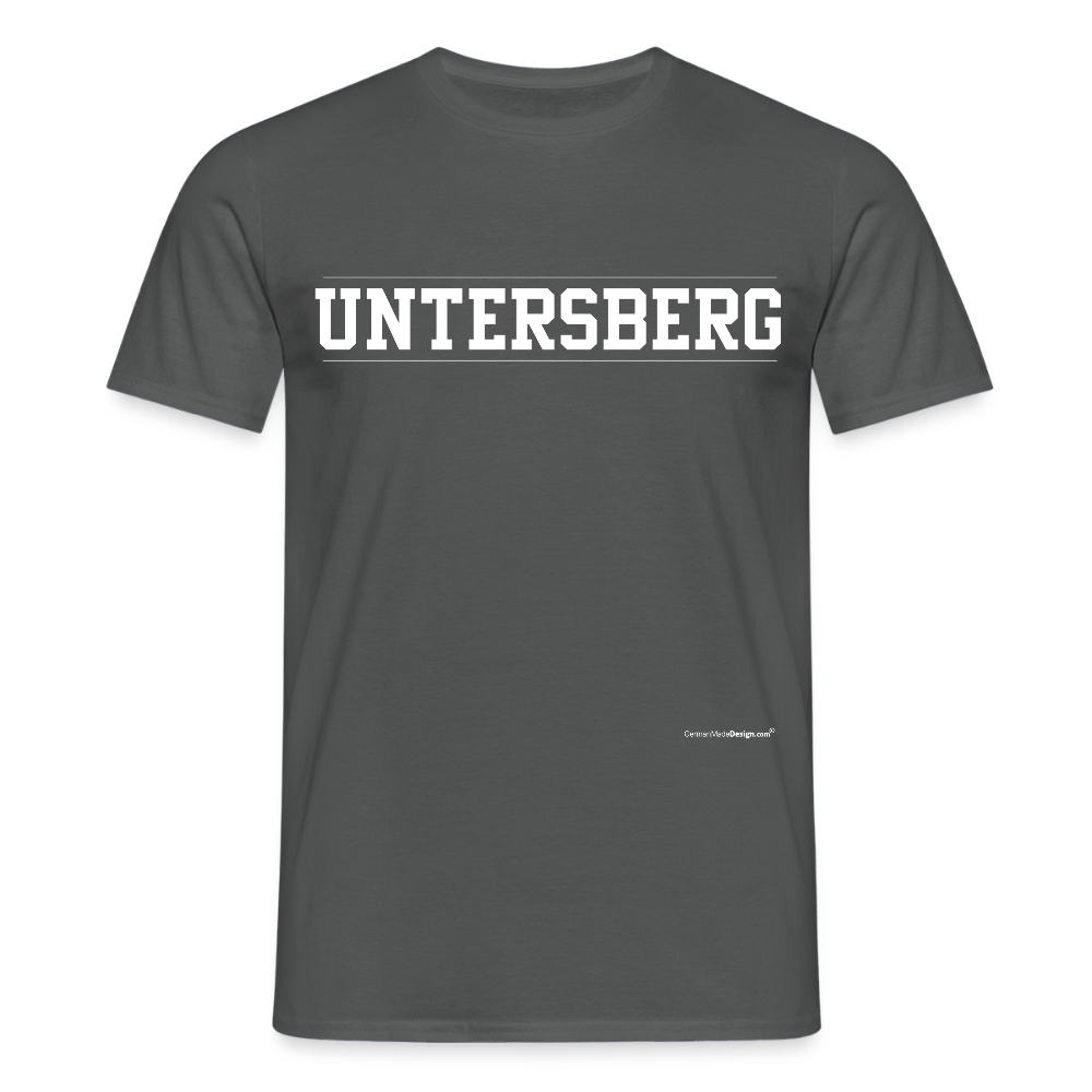 UNTERSBERG Schriftzug - Männer T-Shirt Premium Qualität - Anthrazit