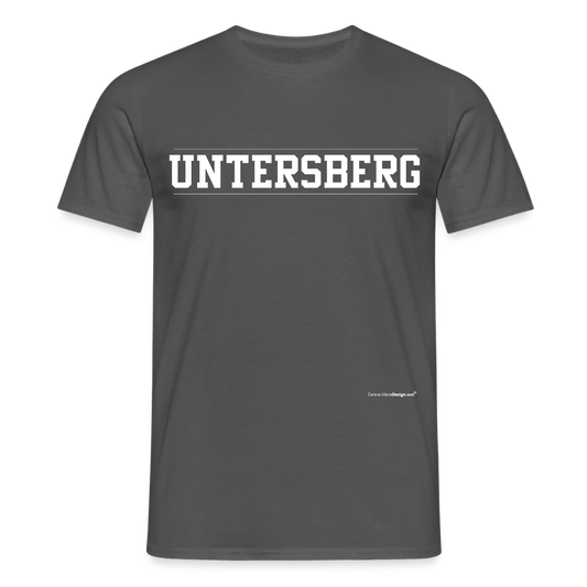 UNTERSBERG Schriftzug - Männer T-Shirt Premium Qualität - Anthrazit