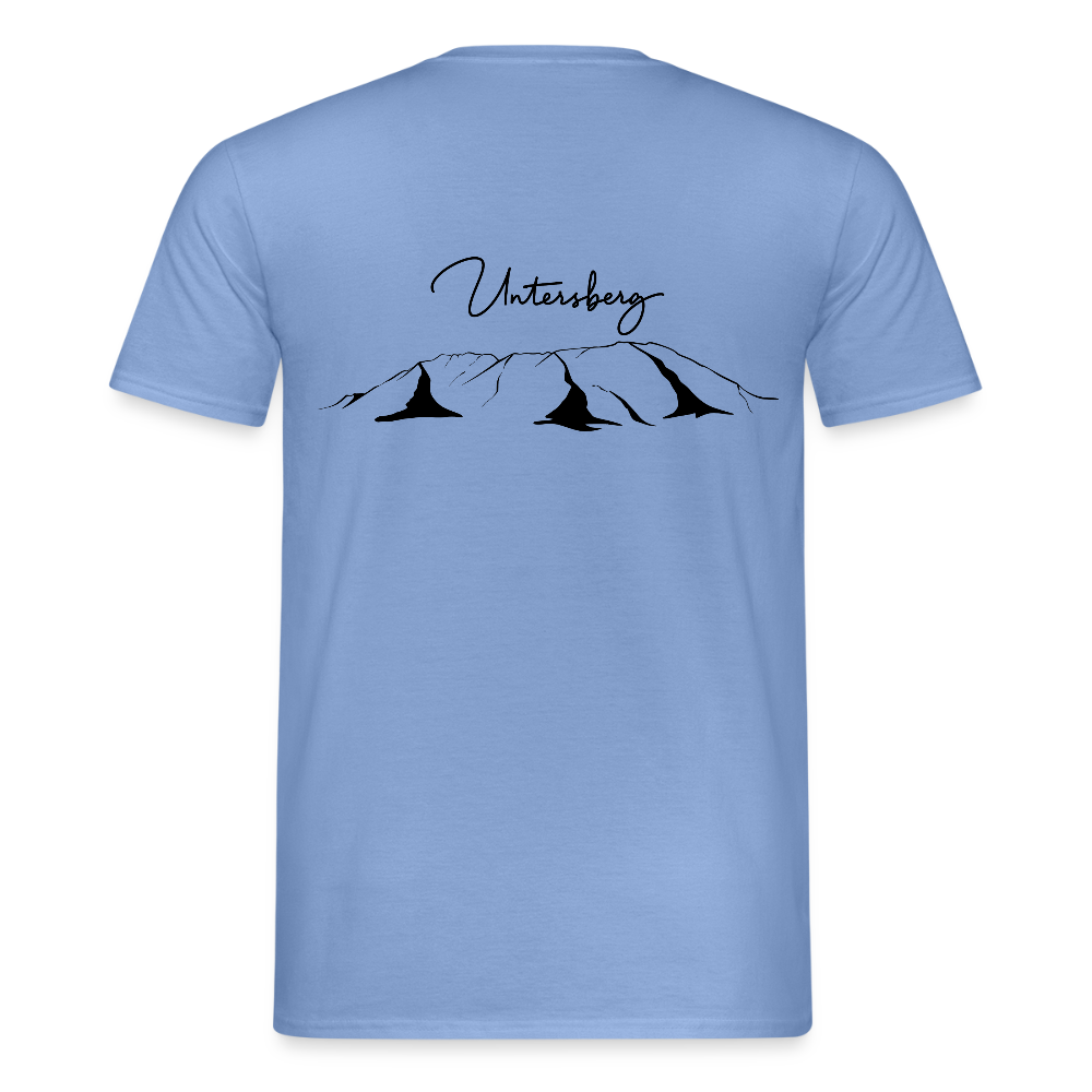 Untersberg Männer Premium T-Shirt vers. Farben 2xDruck Schwarz - carolina blue