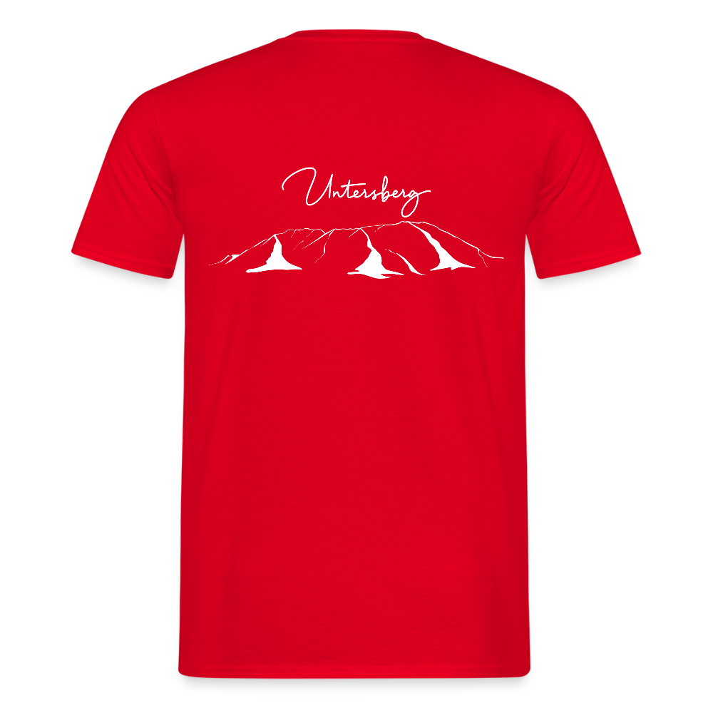 Untersberg Männer Premium T-Shirt vers. Farben 2xDruck Weiss - Rot