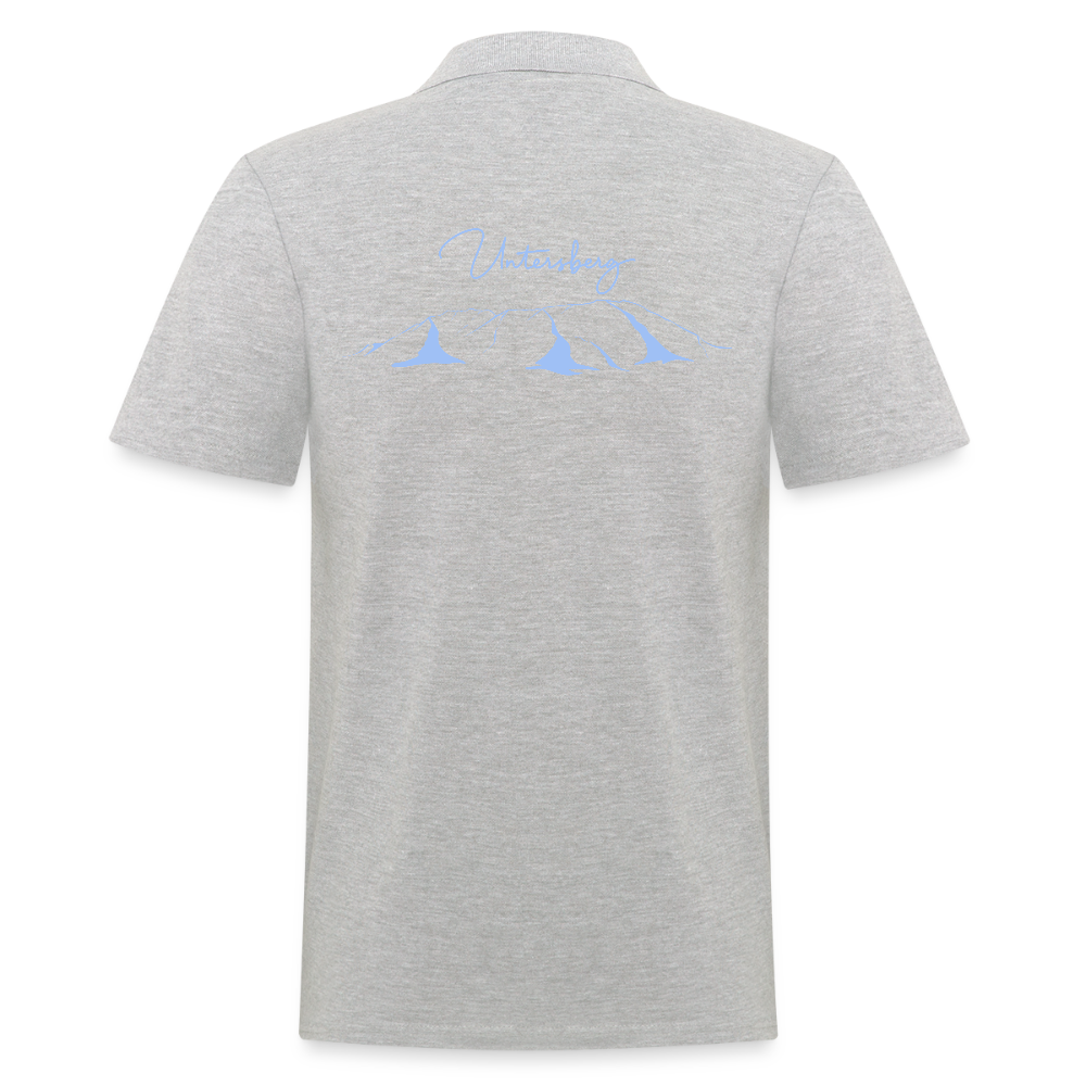 Männer Poloshirt Untersberg in Navyblau - Grau meliert