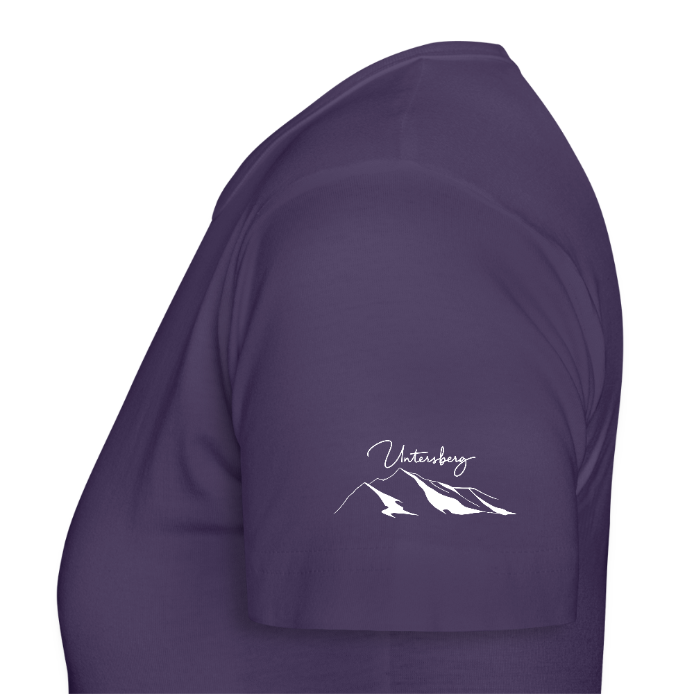 Untersberg Frauen Premium T-Shirt vers. Farben 4xDruck Weiss - Dunkellila