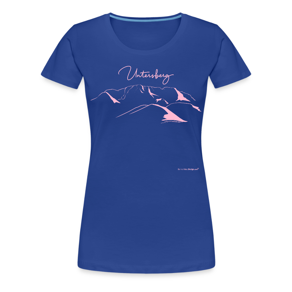 Untersberg Frauen Premium T-Shirt vers. Farben 2xDruck Rosa - Königsblau