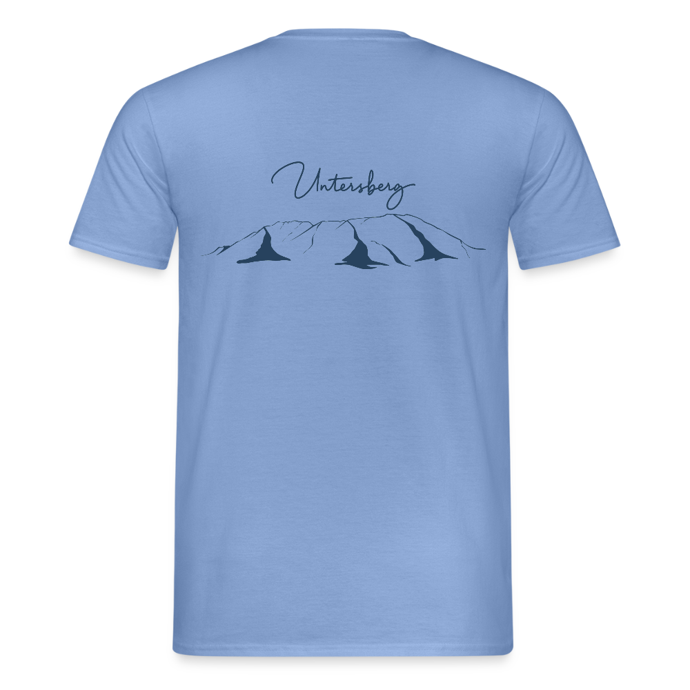 Untersberg Männer Premium T-Shirt Carolina Blau 2xDruck Marineblau - carolina blue