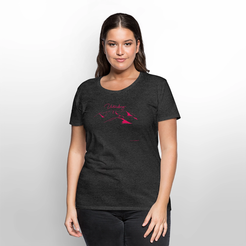 Untersberg Frauen Premium T-Shirt vers. Farben Pink - Anthrazit meliert