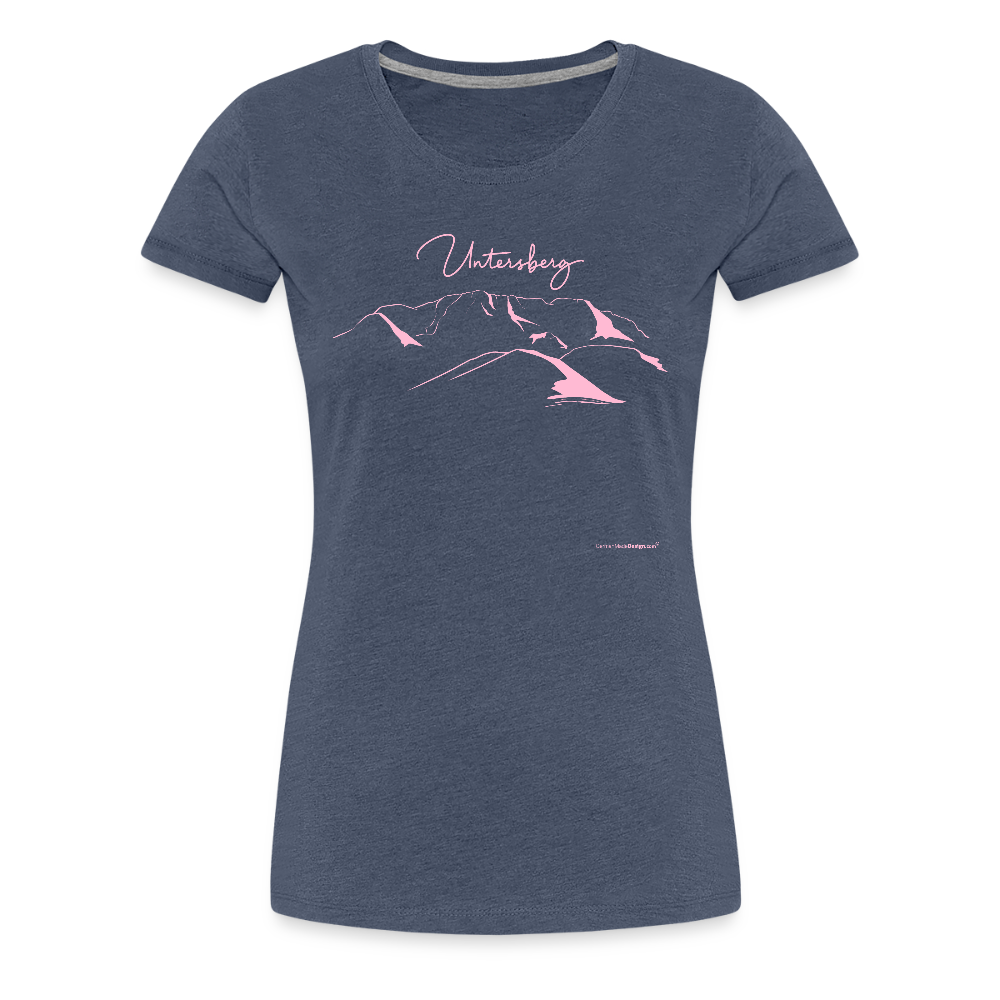 Untersberg Frauen Premium T-Shirt vers. Farben 1xDruck Rosa - Blau meliert