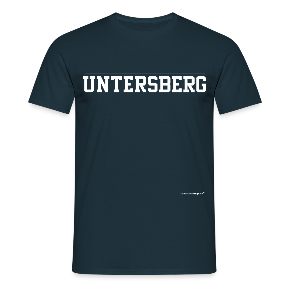 UNTERSBERG Schriftzug - Männer T-Shirt Premium Qualität - Navy