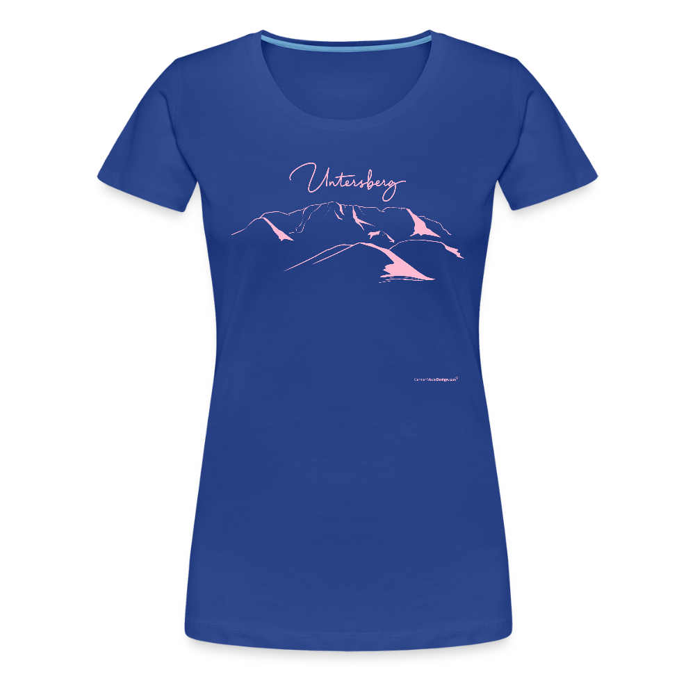 Untersberg Frauen Premium T-Shirt vers. Farben 1xDruck Rosa - Königsblau