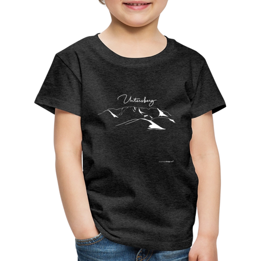 Untersberg Kinder Premium T-Shirt vers. Farben 2xDruck Weiß - Anthrazit