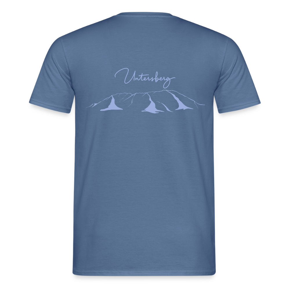 Männer Premium T-Shirt Taubenblau Untersberg 2xDruck Himmelblau - Taubenblau 