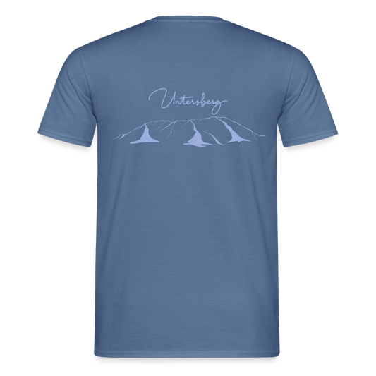 Männer Premium T-Shirt Taubenblau Untersberg 2xDruck Himmelblau - Taubenblau 