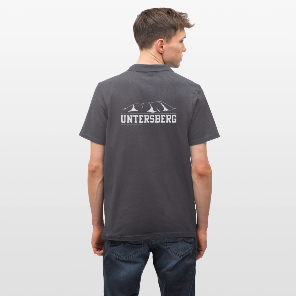 Männer Poloshirt "Untersberg" exklusiv in schwarz - Anthrazit