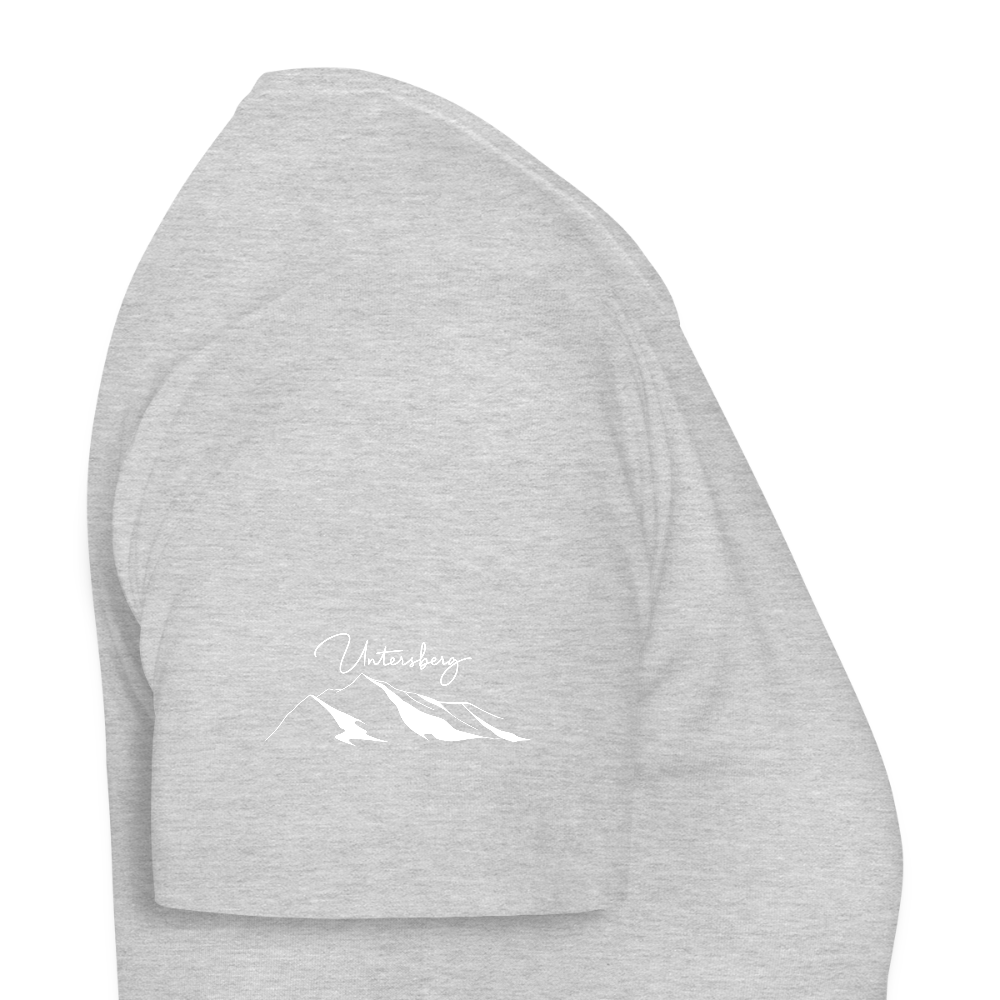 Untersberg Frauen Premium T-Shirt vers. Farben 4xDruck Weiss - Grau meliert