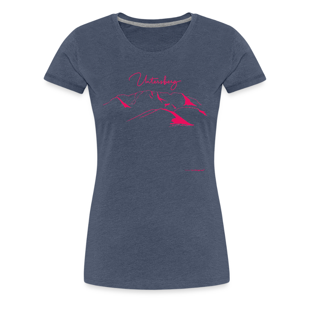 Untersberg Frauen Premium T-Shirt vers. Farben Pink - Blau meliert