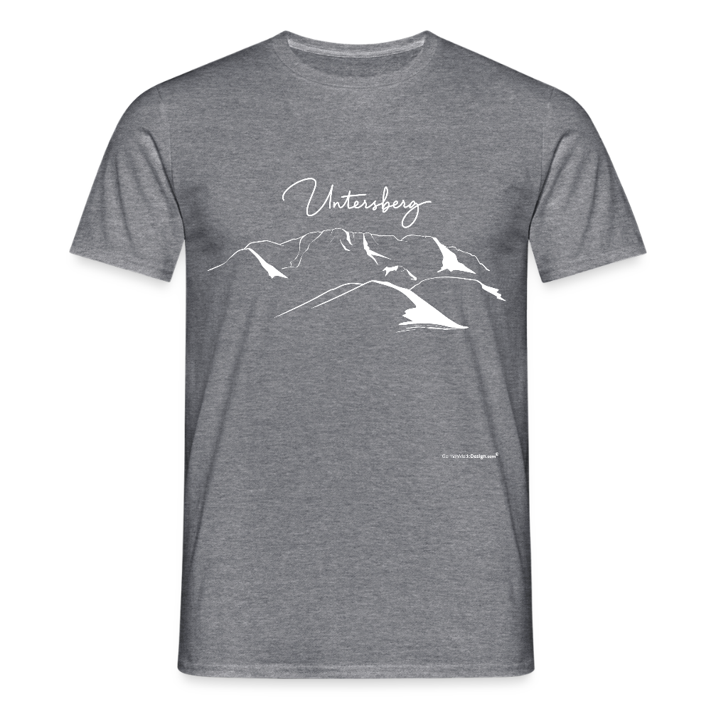 Untersberg Männer Premium T-Shirt in vers. Farben 1xDruck Weiss - Graphit meliert