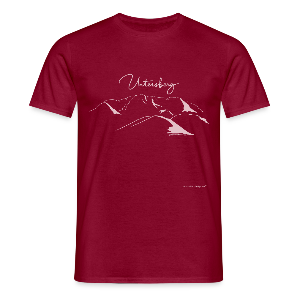 Männer Premium T-Shirt Ziegelrot Untersberg 2xDruck in Rosé - Ziegelrot