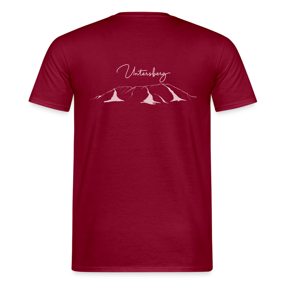 Untersberg Männer Premium T-Shirt Ziegelrot 4xDruck Rosé - Ziegelrot