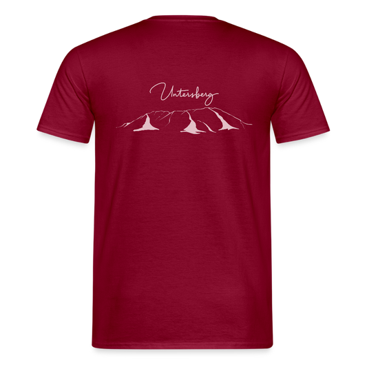 Untersberg Männer Premium T-Shirt Ziegelrot 4xDruck Rosé - Ziegelrot