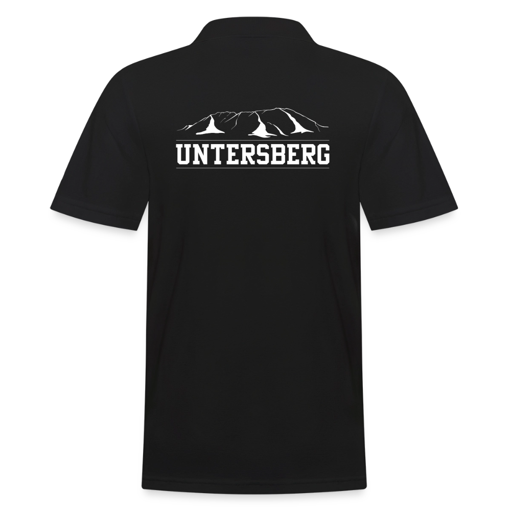 Männer Poloshirt "Untersberg" exklusiv in schwarz - Schwarz