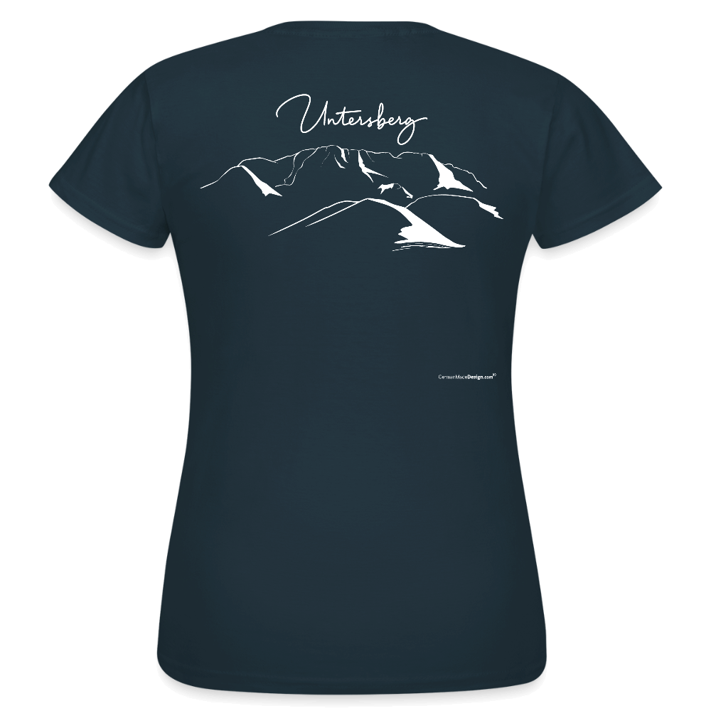Untersberg Frauen T-Shirt vers. Farben 2xDruck weiß - Navy