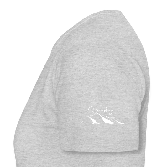 Untersberg Frauen Premium T-Shirt vers. Farben 4xDruck Weiss - Grau meliert