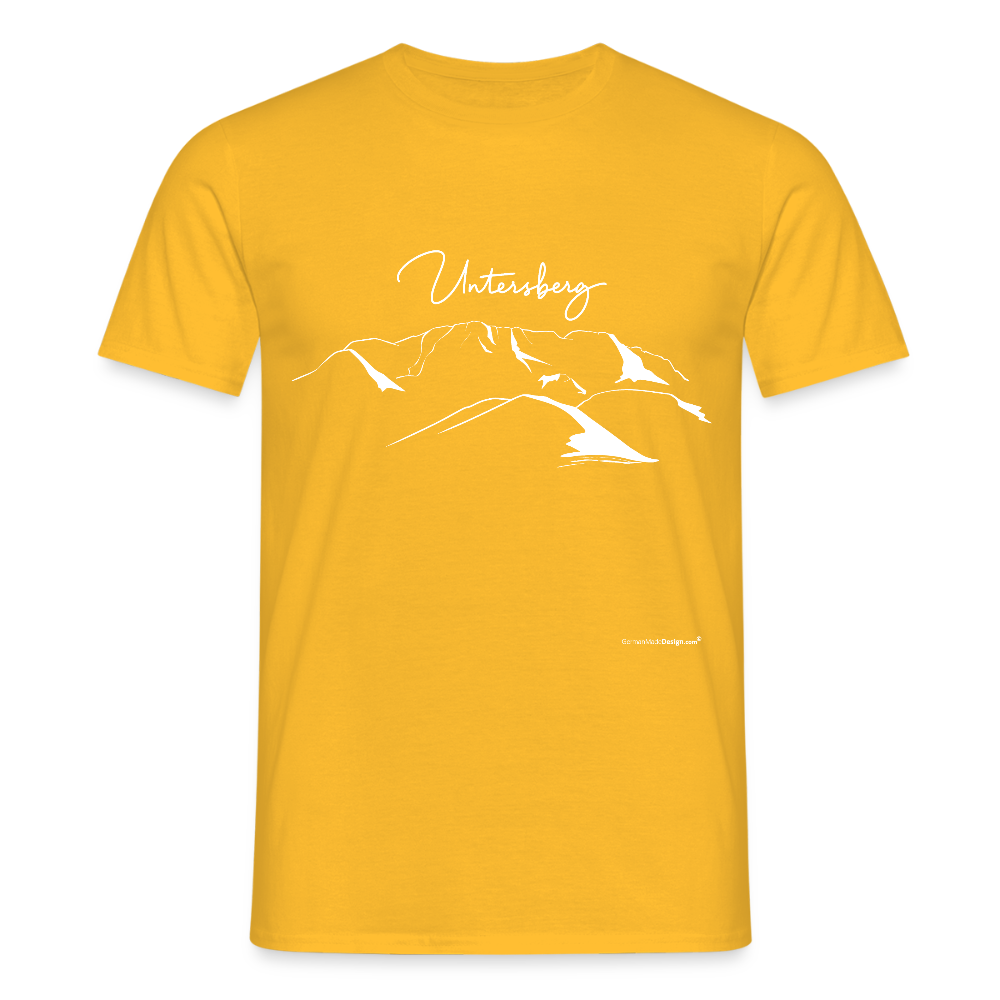 Untersberg Männer Premium T-Shirt in vers. Farben 1xDruck Weiss - Gelb
