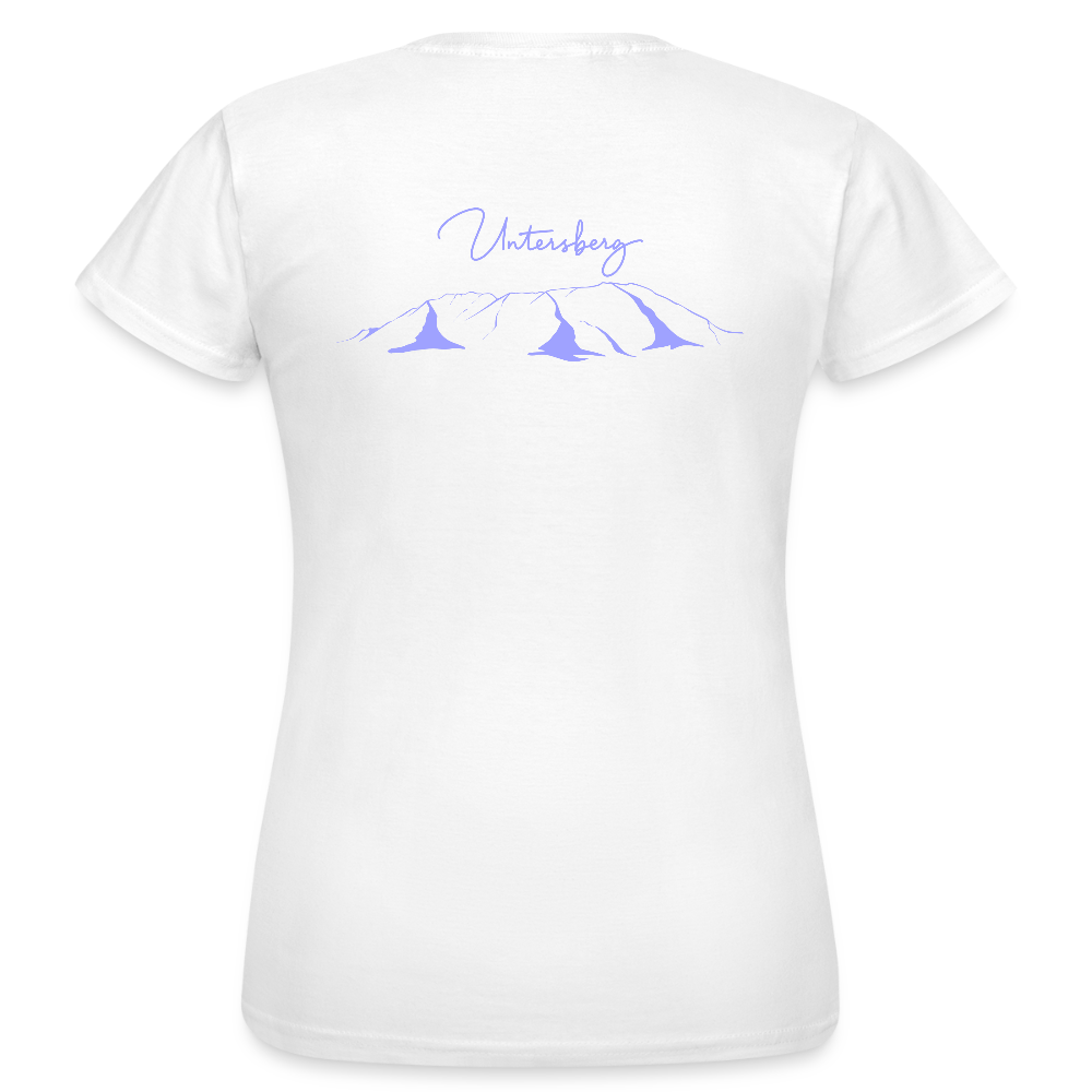 Untersberg Frauen Premium T-Shirt vers. Farben 2xDruck Hellblau - Weiß