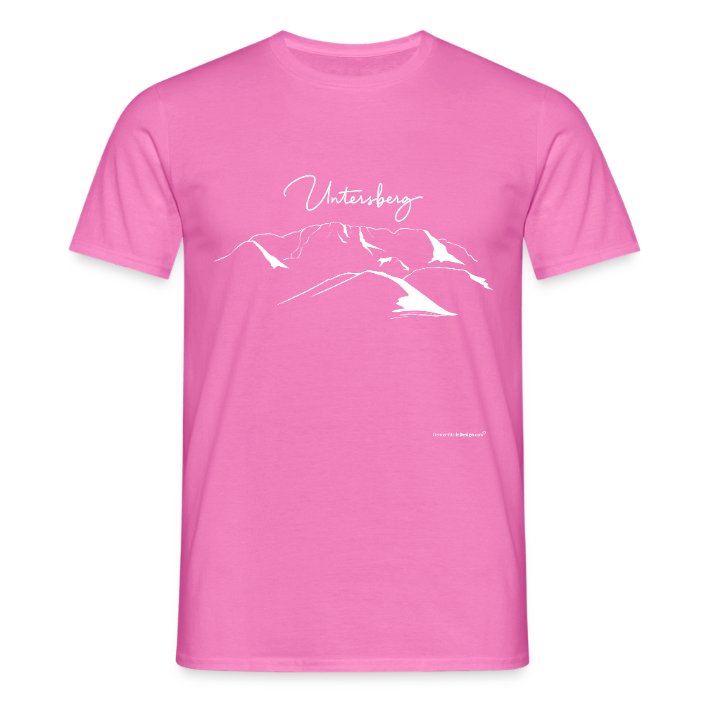 Untersberg Männer Premium T-Shirt vers. Farben 2xDruck Weiss - Pink