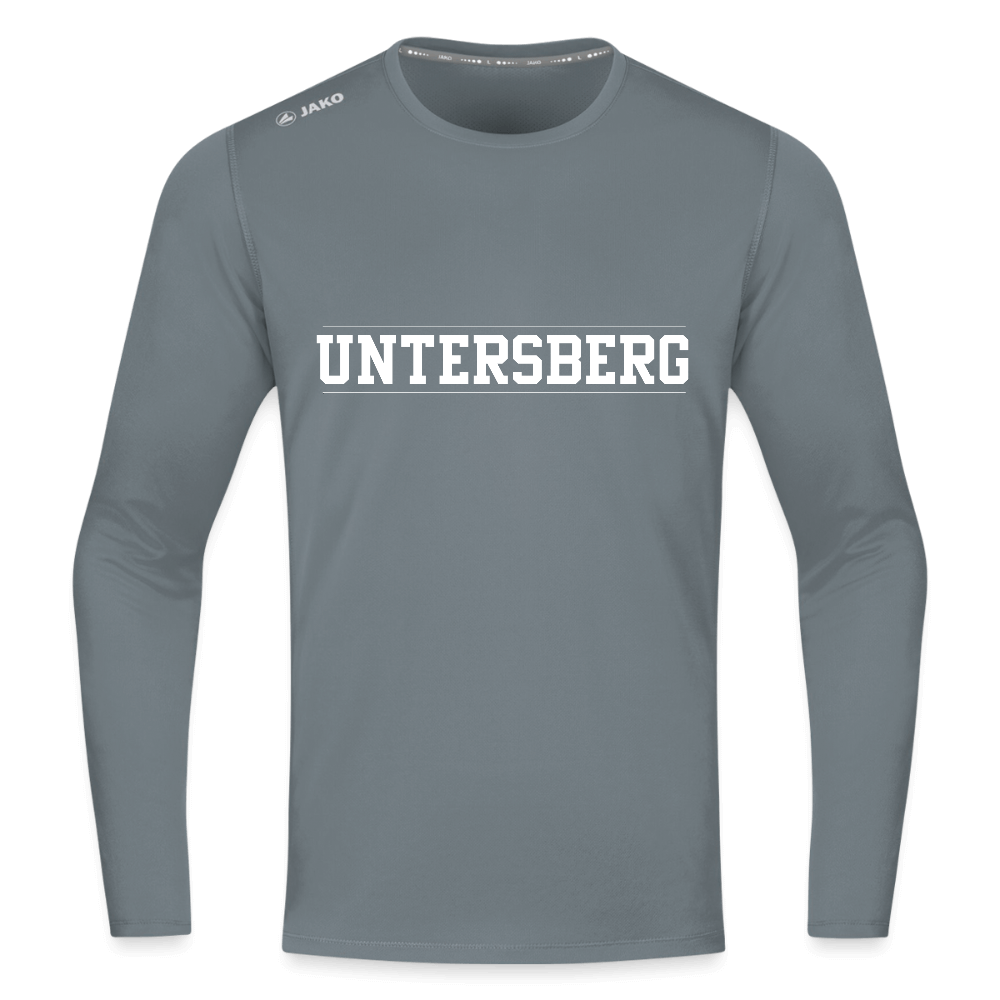 Untersberg Männer JAKO Langarmshirt vers. Farben 1xDruck weiß - Grau