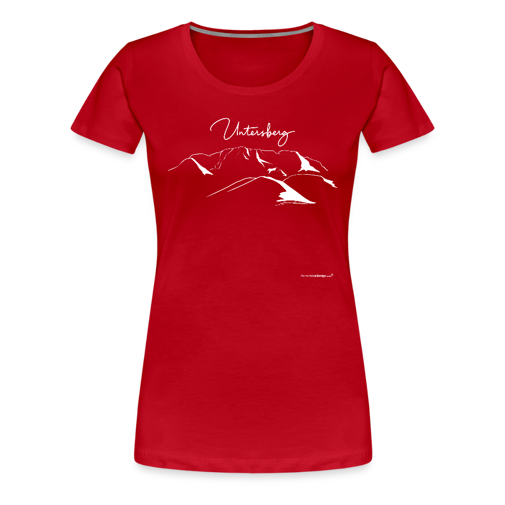 Untersberg T-Shirts Frauen vers. Farben 1xDruck weiss - Rot